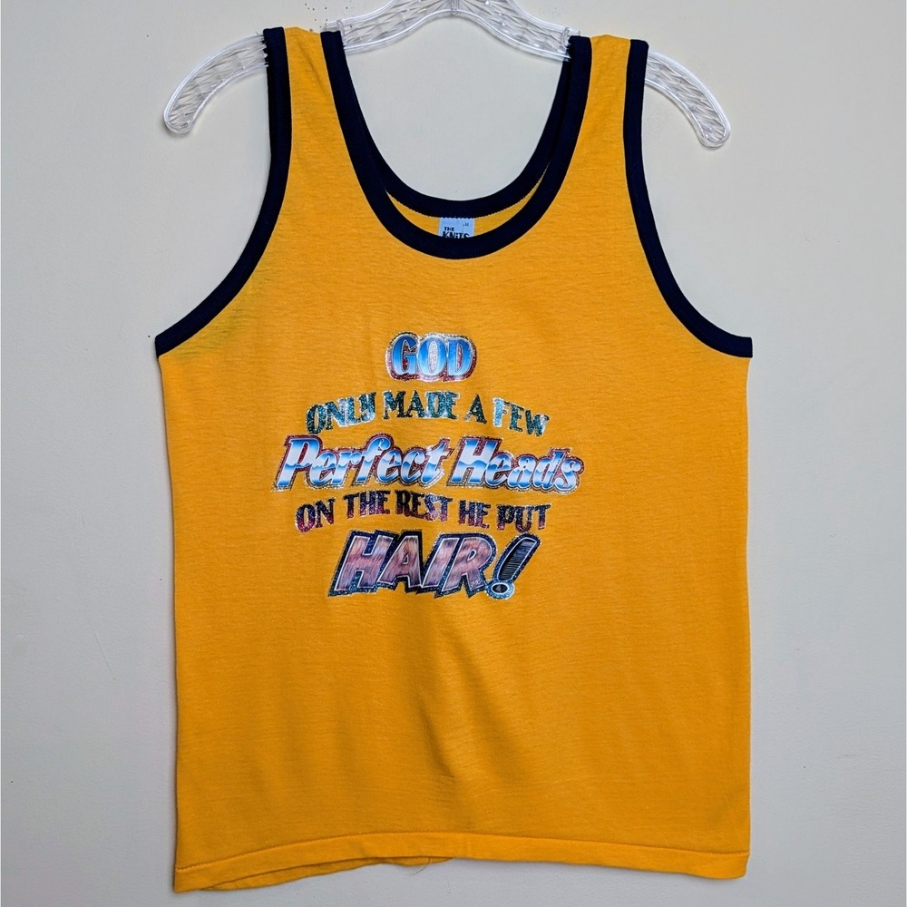 Vintage 1980s God Only Made a Few Perfect Heads Rest Bald Sleeveless Tank Top M